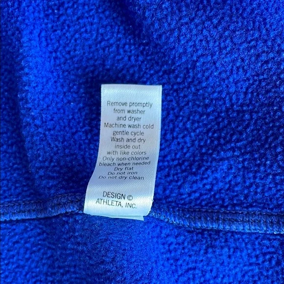 Athleta Striped Blue Full Zip Hoodie, Size Large - Picture 8 of 8